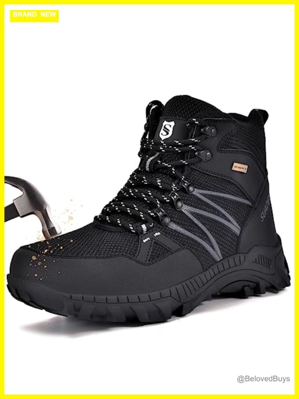 Steel Toe Work Safety Boots Kevlar Midsole Non-Slip Ankle Construction